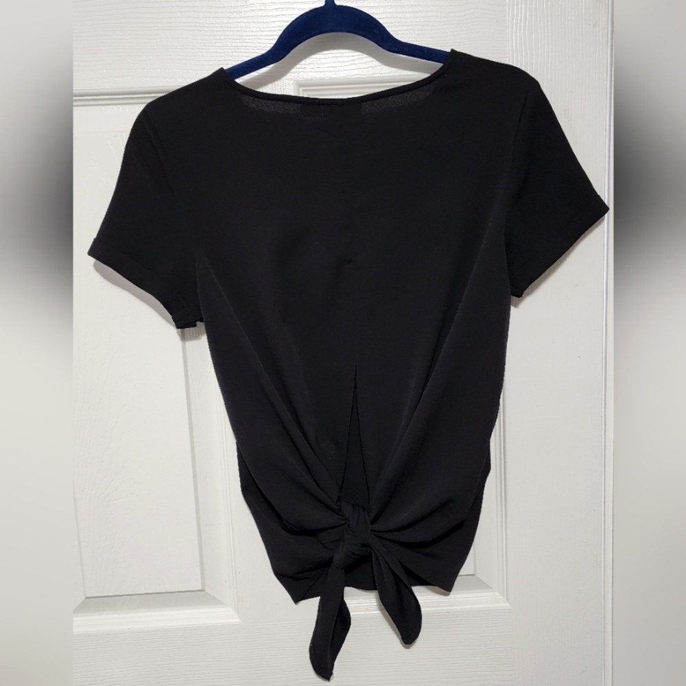 Noisy May Black Short-Sleeve Blouse xs